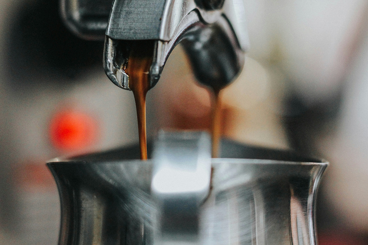 Coffee roasting in progress